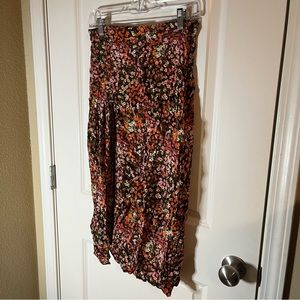 H&M Floral Midi Length Skirt